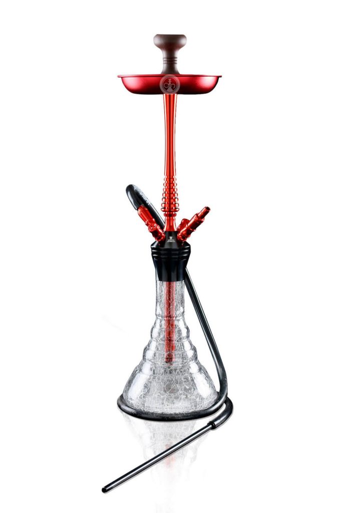 Kaya Elox 630CE Pyramid - transparent cracked red shisha