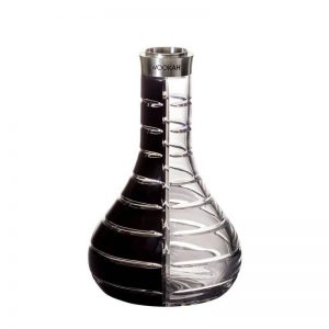 wookah shisha bowl crystal stripped black clear